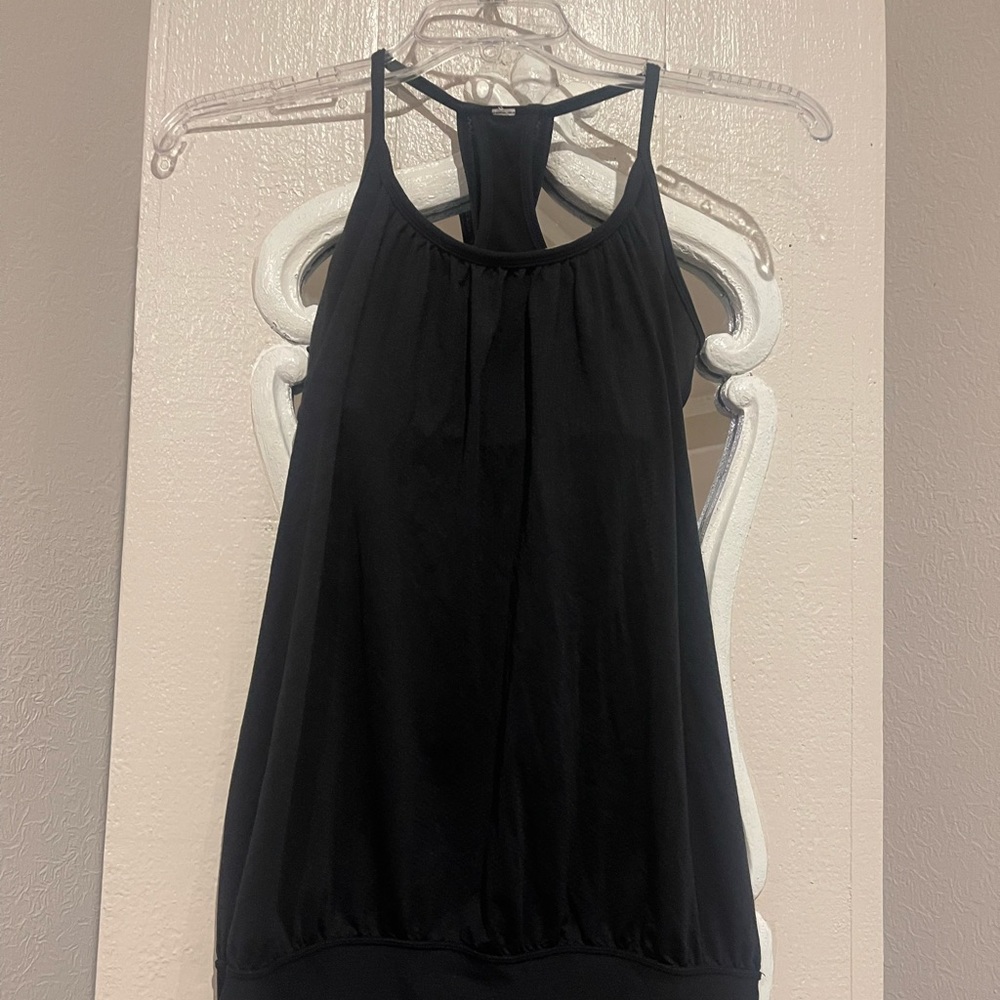 Lululemon Black Cutout Top With Bra